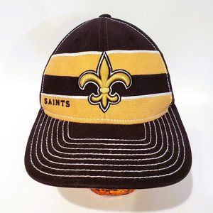 Reebok New Orleans Saints NF Flat Bill Cap Hat Fitmax 70 L/XL